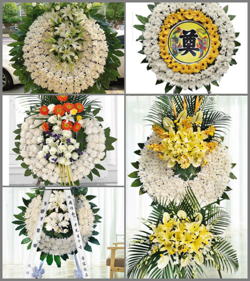 山东青岛平度市蓼兰镇许丘村花圈速递